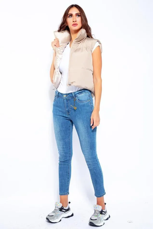 PUFF WOMEN'S VEST IN BEIGE