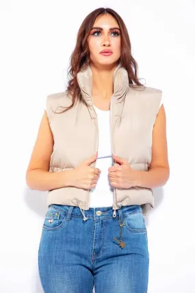 PUFF WOMEN'S VEST IN BEIGE