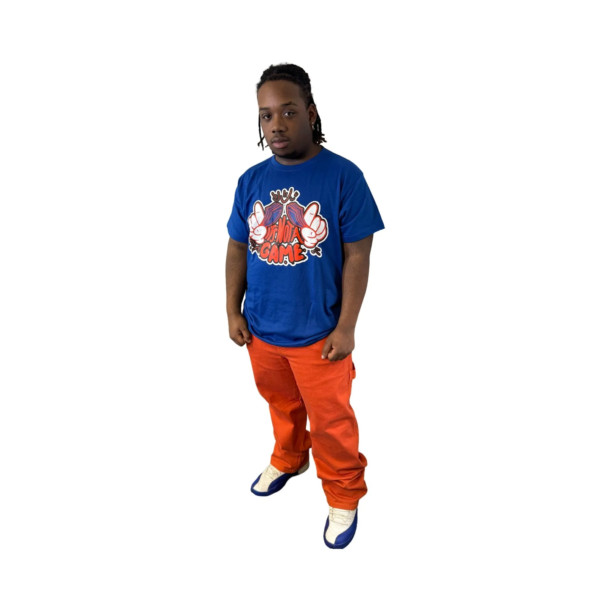 "Royal Blue Custom Graphic T-Shirt for Streetwear"