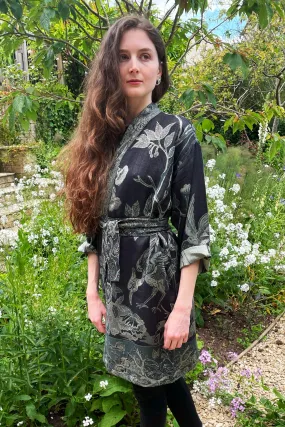 Reversible Kimono Jacket in Ebony