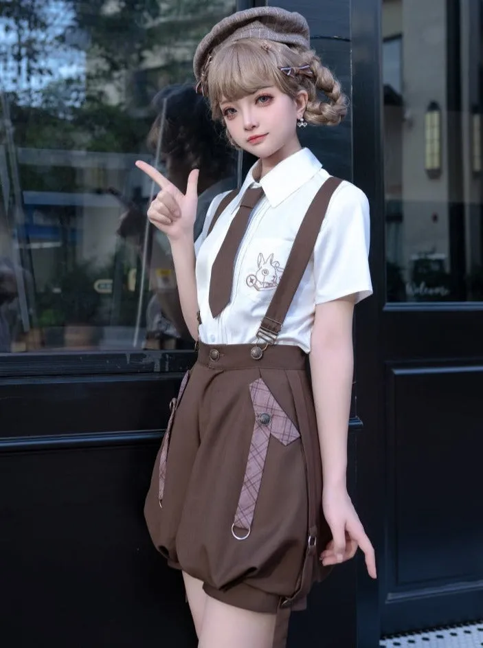 Shirt Vest Pants   Boy Brown Balloon Retro