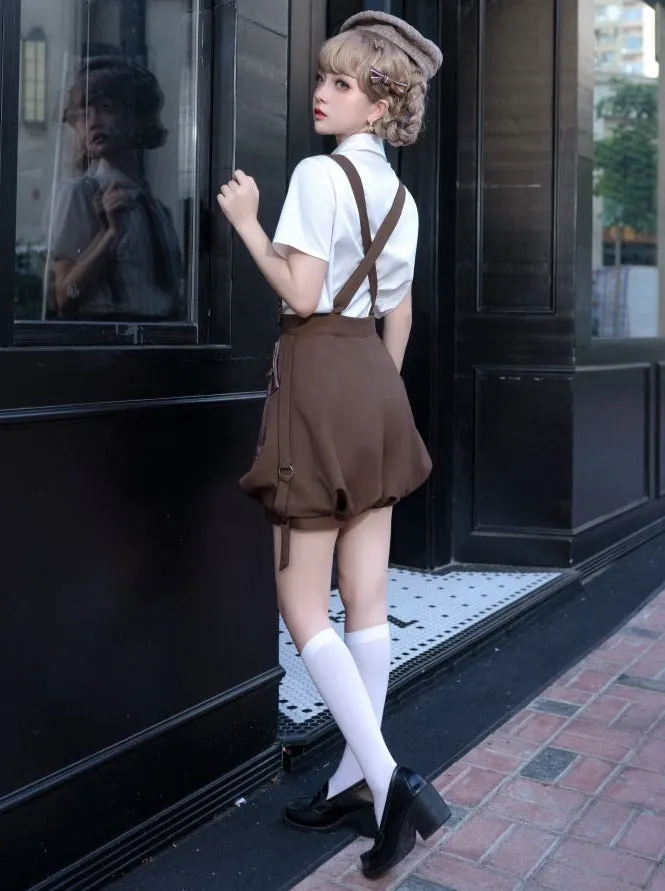 Shirt Vest Pants   Boy Brown Balloon Retro