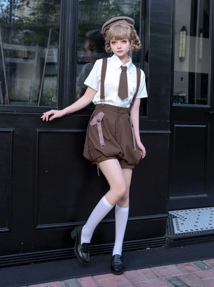 Shirt Vest Pants   Boy Brown Balloon Retro
