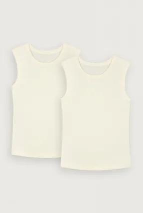 Sleeveless Vest 2-pack | Cream