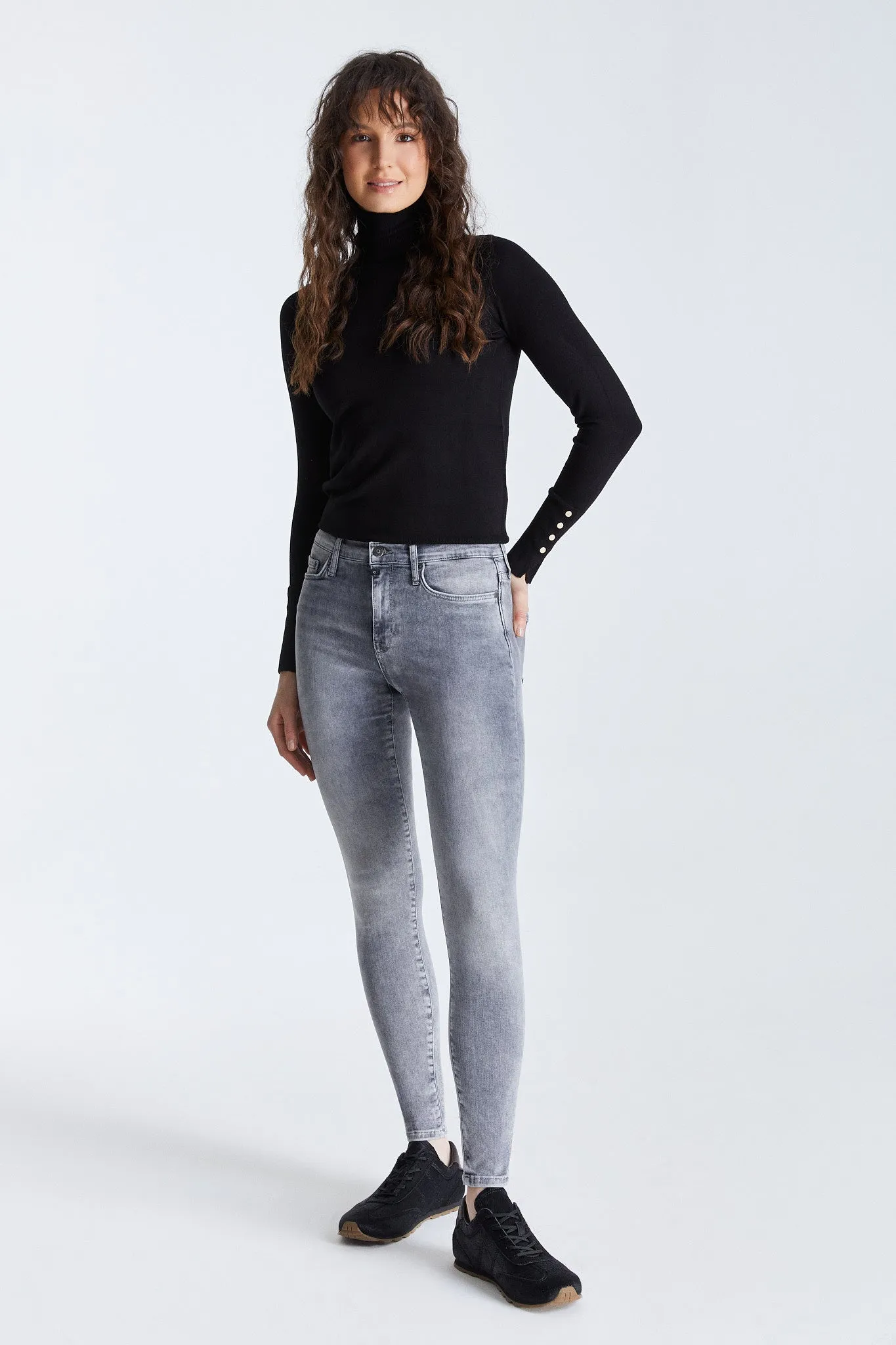 Sophia High Waist Reshape 5 Pocket Pants Grey VT