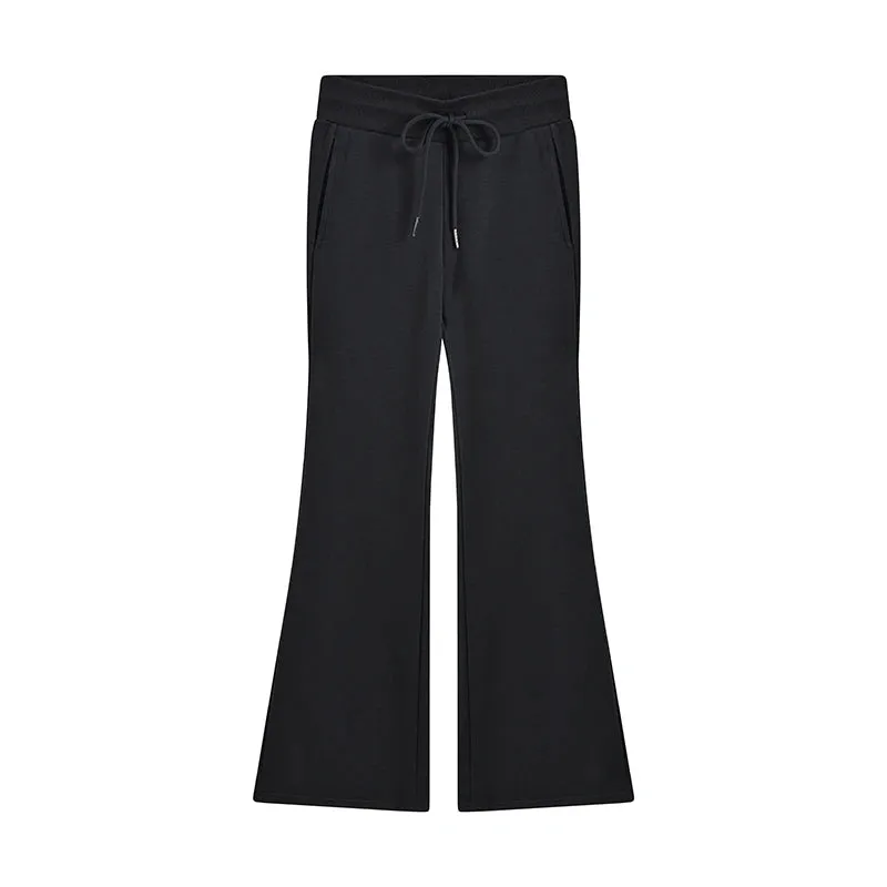 Sweatpants Low-waisted Black Grey Drawstring Flare Streetwear High Quality Pants