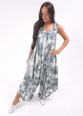 The Harem Jumpsuit - Army Camo