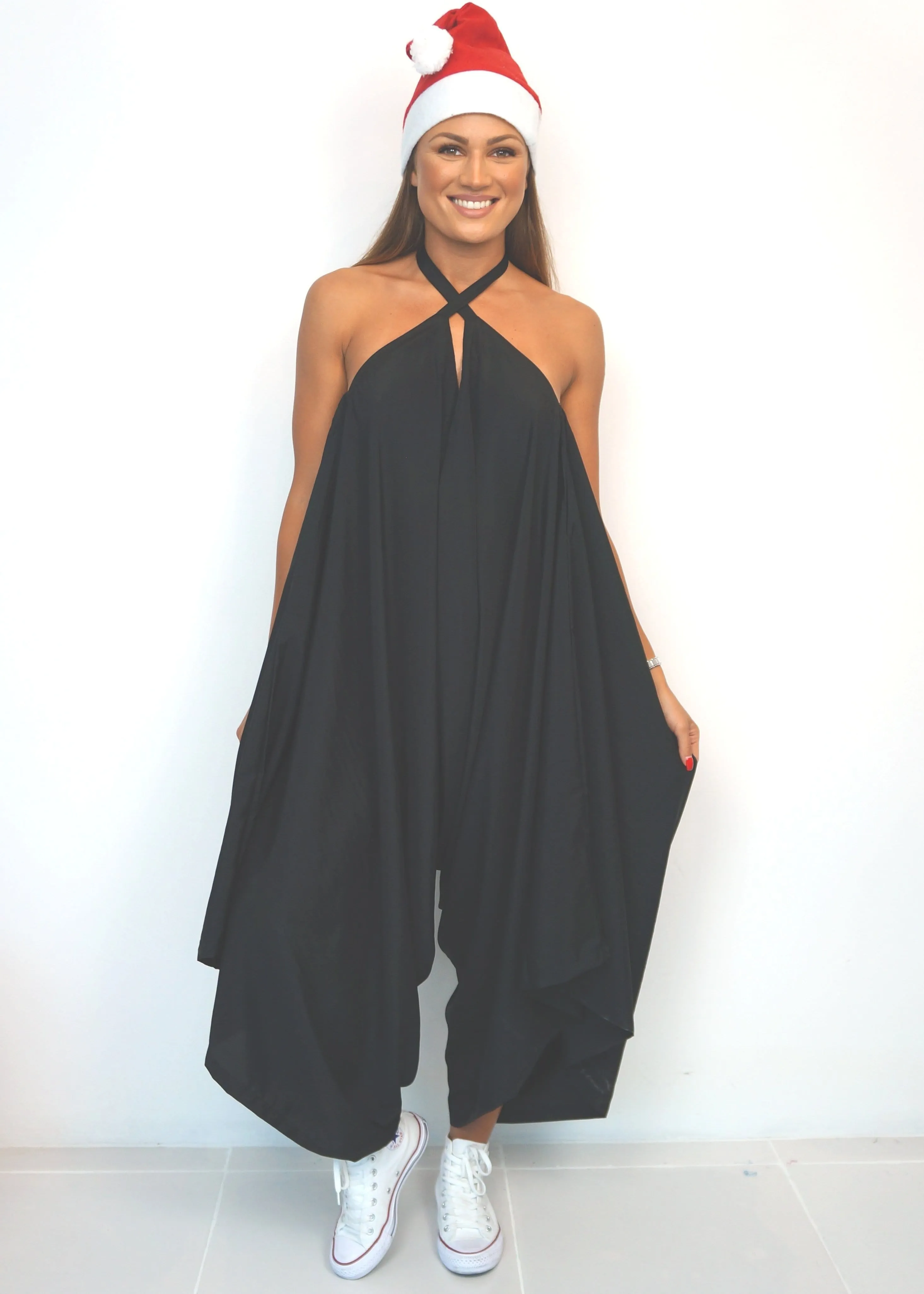 The Harem Jumpsuit - Christmas Midnight Black