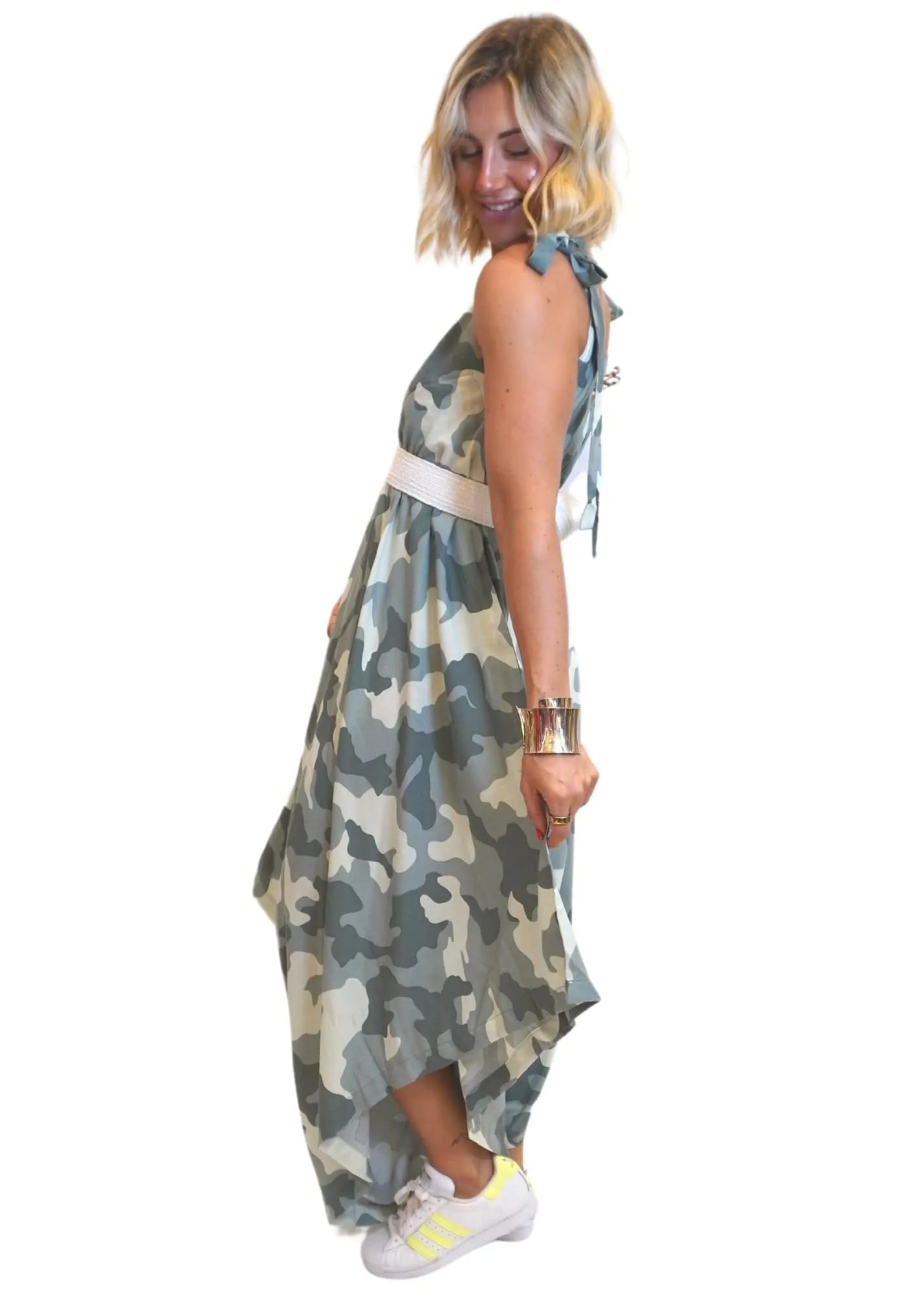 The Harem Jumpsuit - Classic Camo