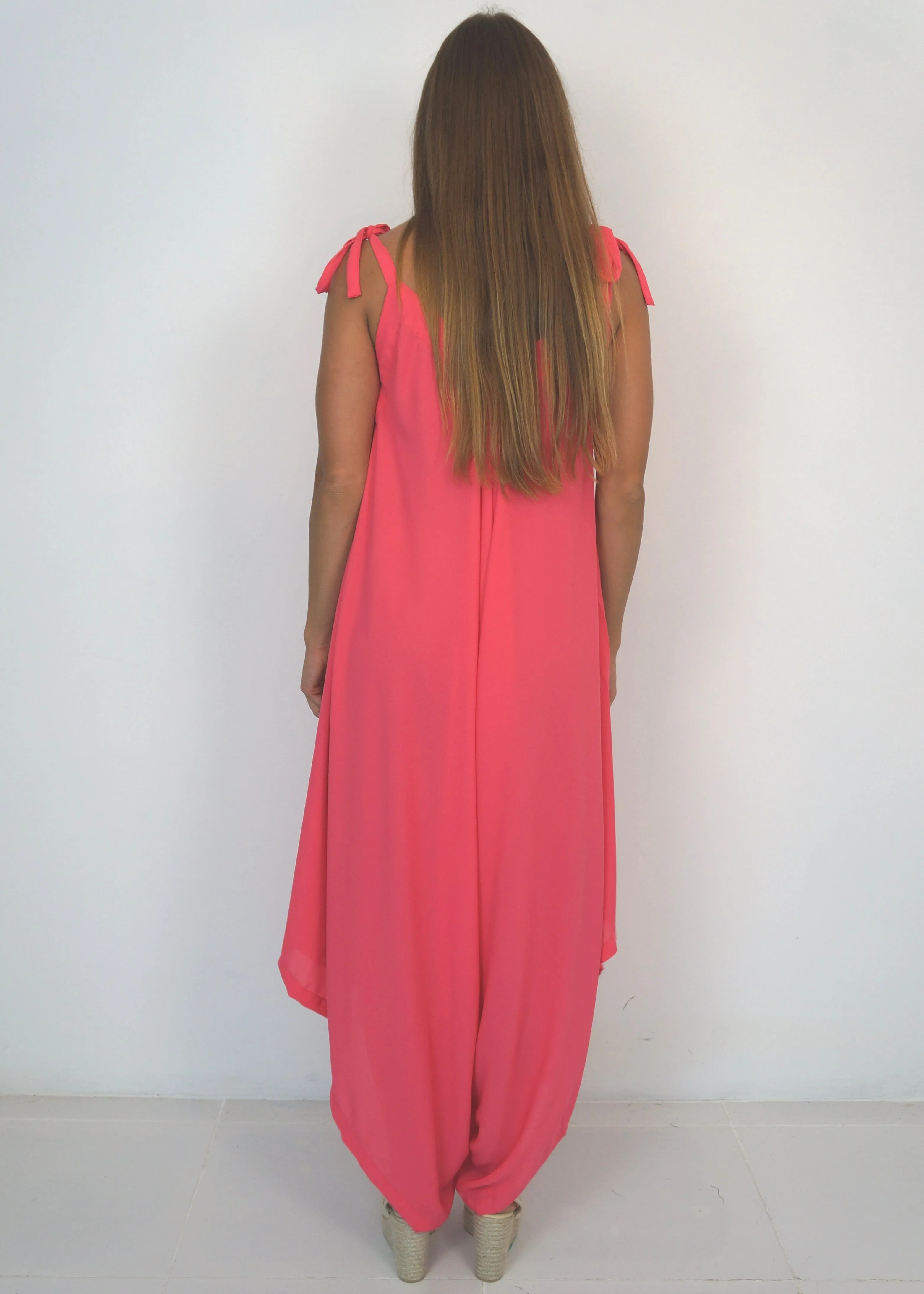 The Harem Jumpsuit - Cy Coral