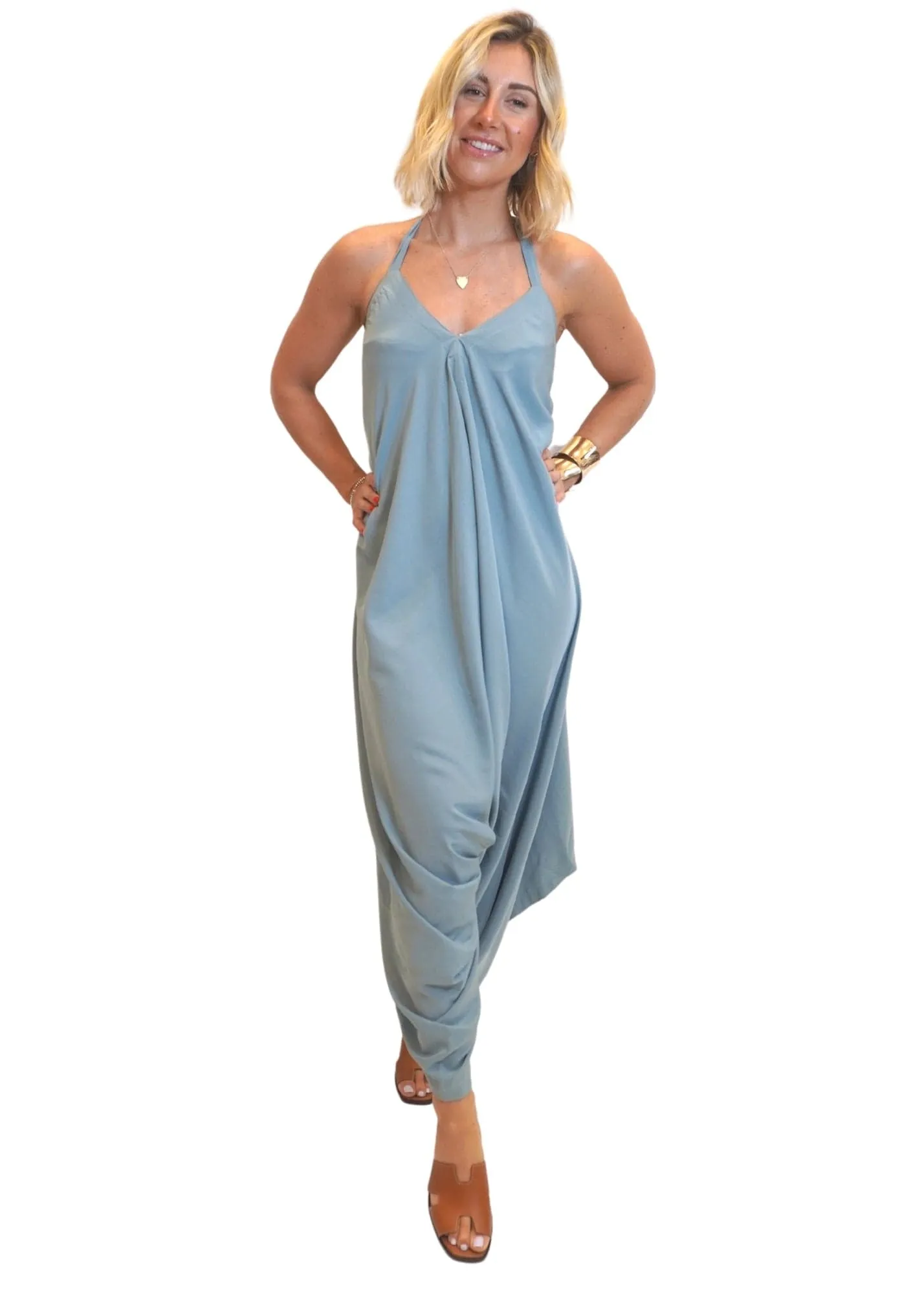 The Harem Jumpsuit - Cy Khaki