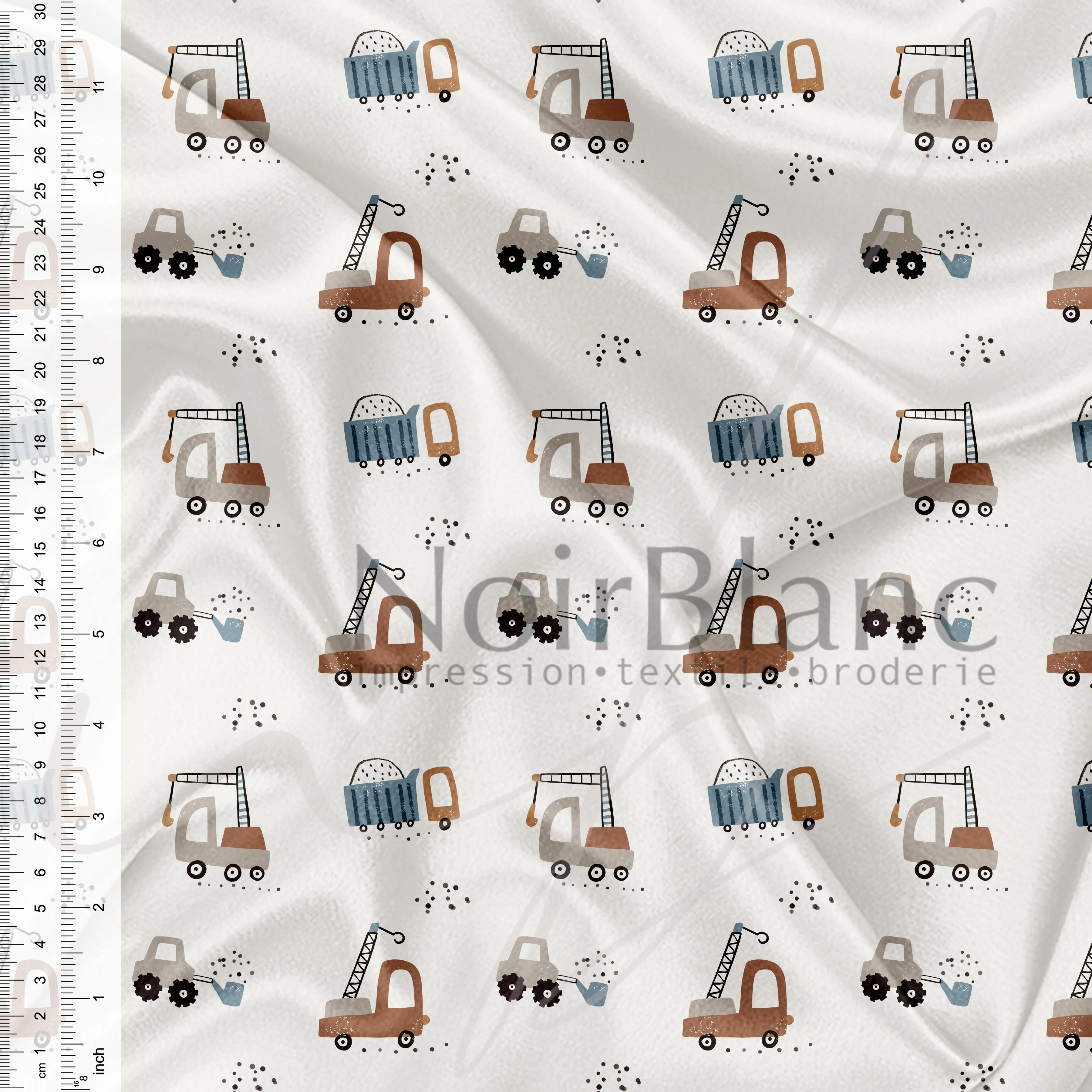 Tracteur minimaliste fond beige