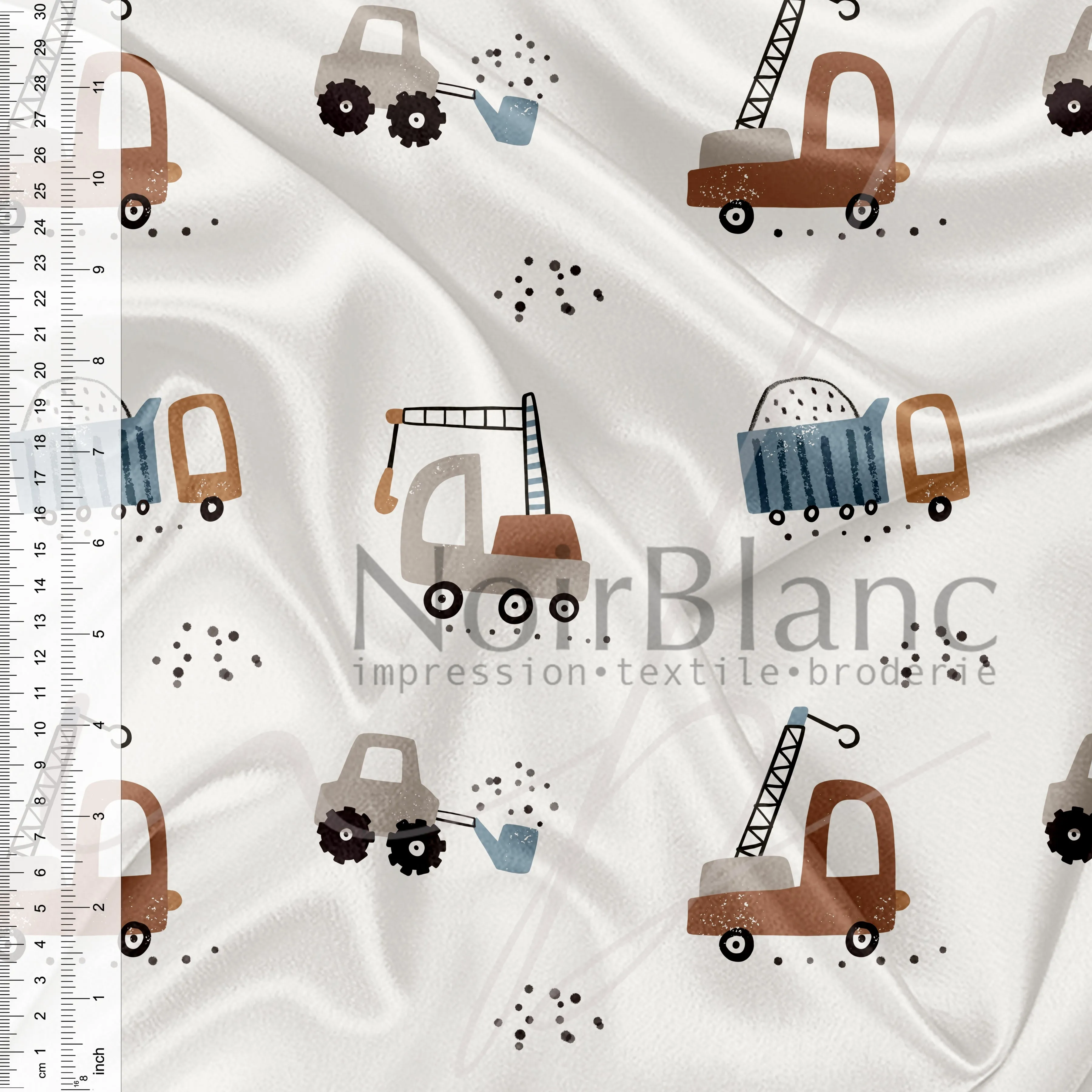 Tracteur minimaliste fond beige