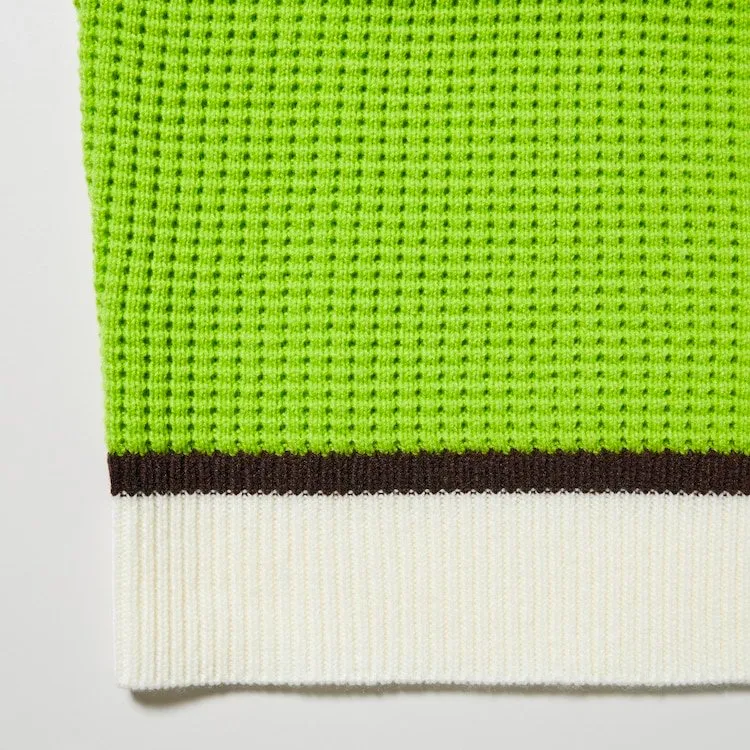 Uniqlo Marni Popcorn Knitted V Neck Vest Green