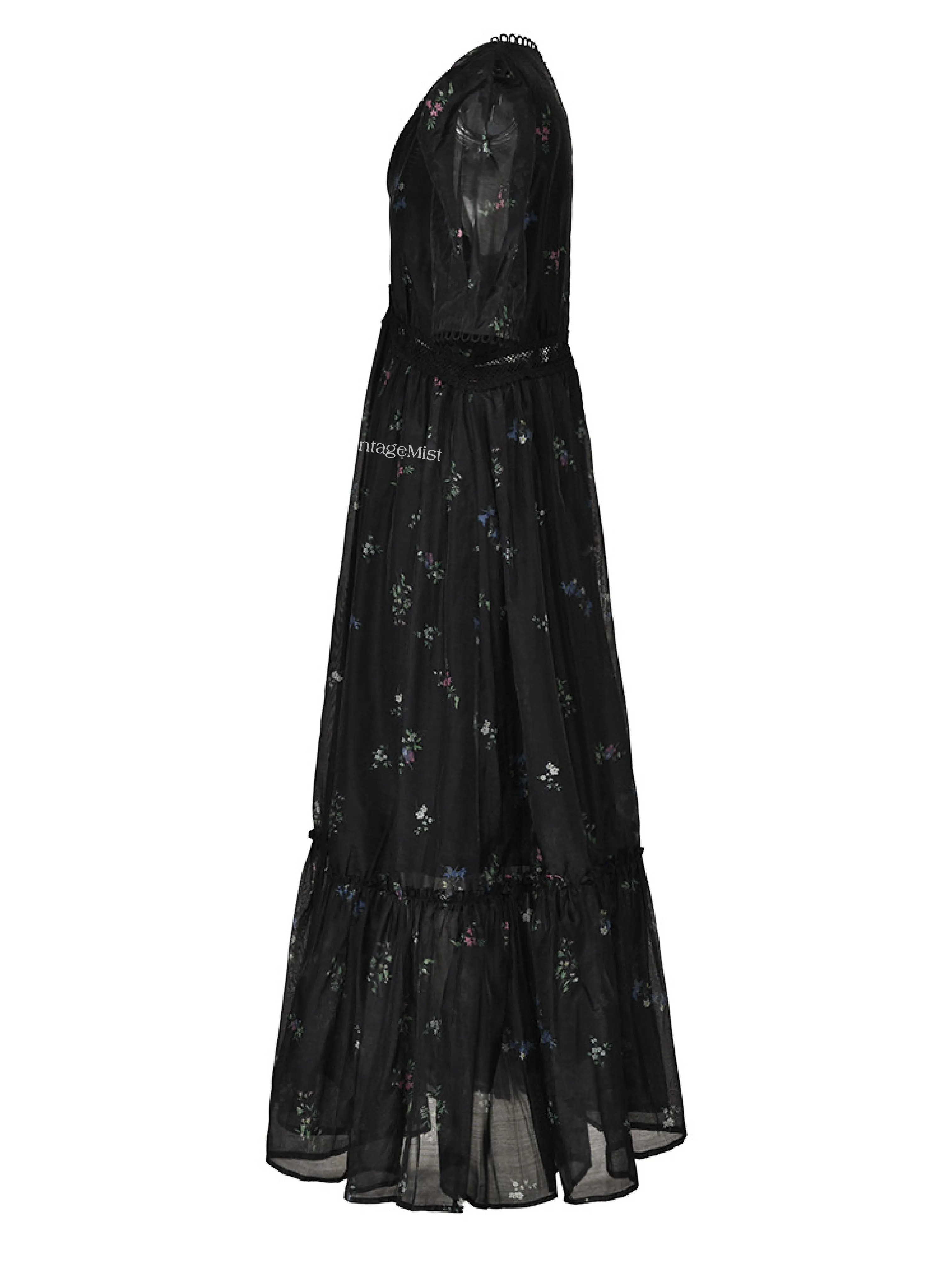 V-neck Floral Retro Dress