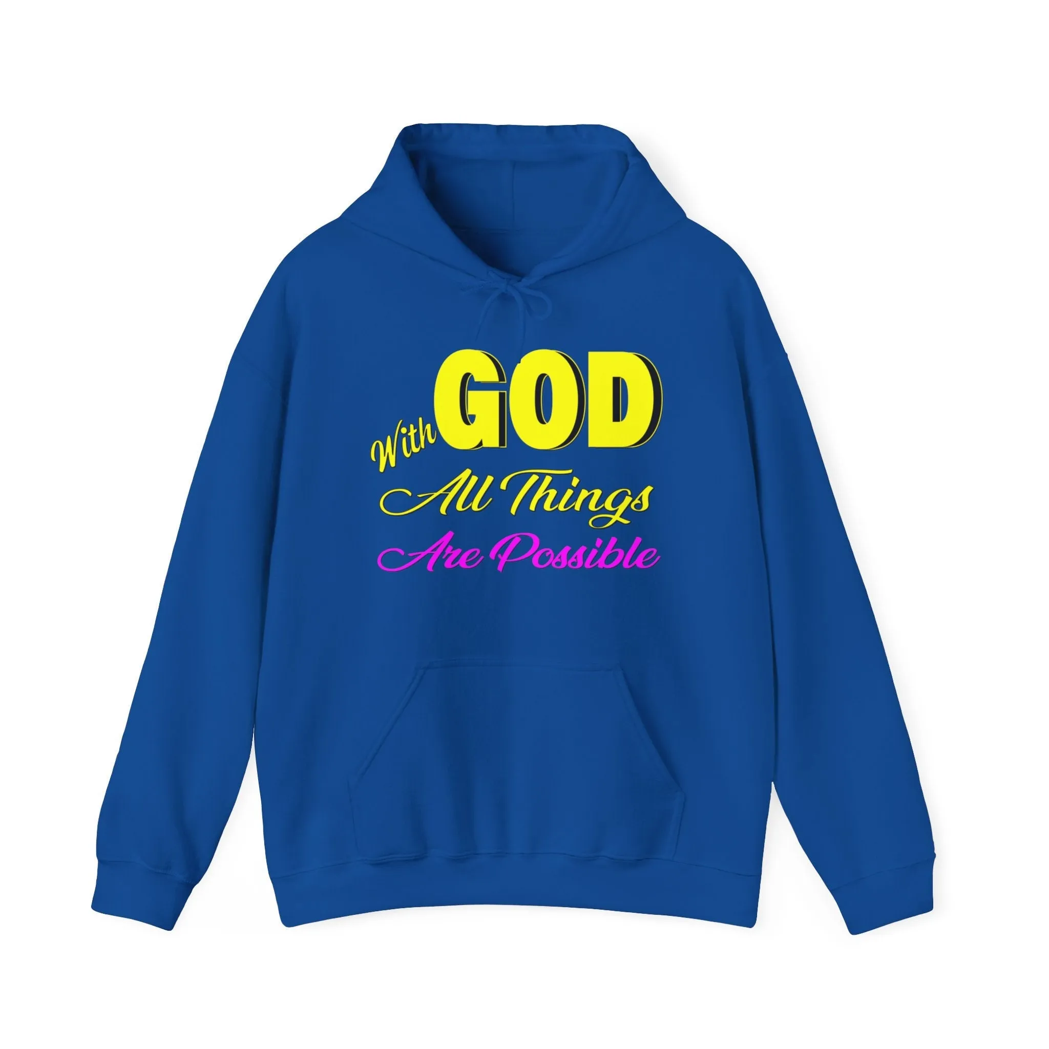 Walk in Faith | With God All Things Are Possible Hoodie | Trust in God T-Shirt | Spread Hope and Motivation Hoodie
