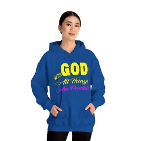 Walk in Faith | With God All Things Are Possible Hoodie | Trust in God T-Shirt | Spread Hope and Motivation Hoodie