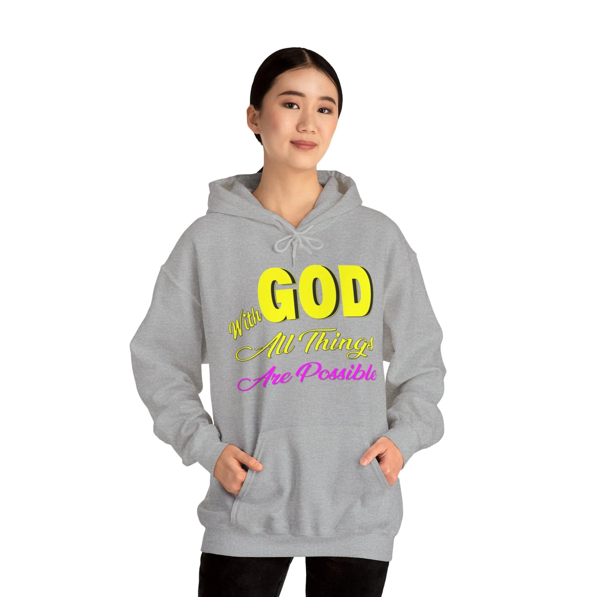 Walk in Faith | With God All Things Are Possible Hoodie | Trust in God T-Shirt | Spread Hope and Motivation Hoodie