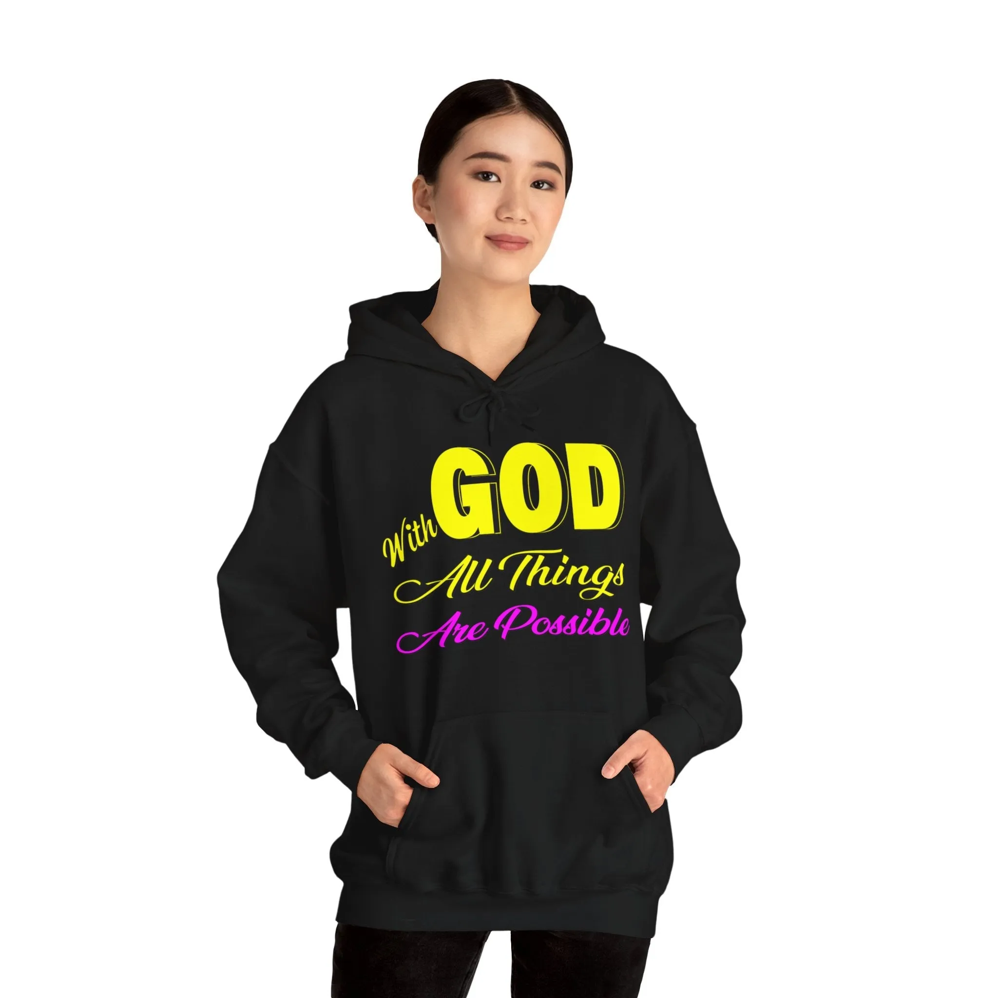 Walk in Faith | With God All Things Are Possible Hoodie | Trust in God T-Shirt | Spread Hope and Motivation Hoodie