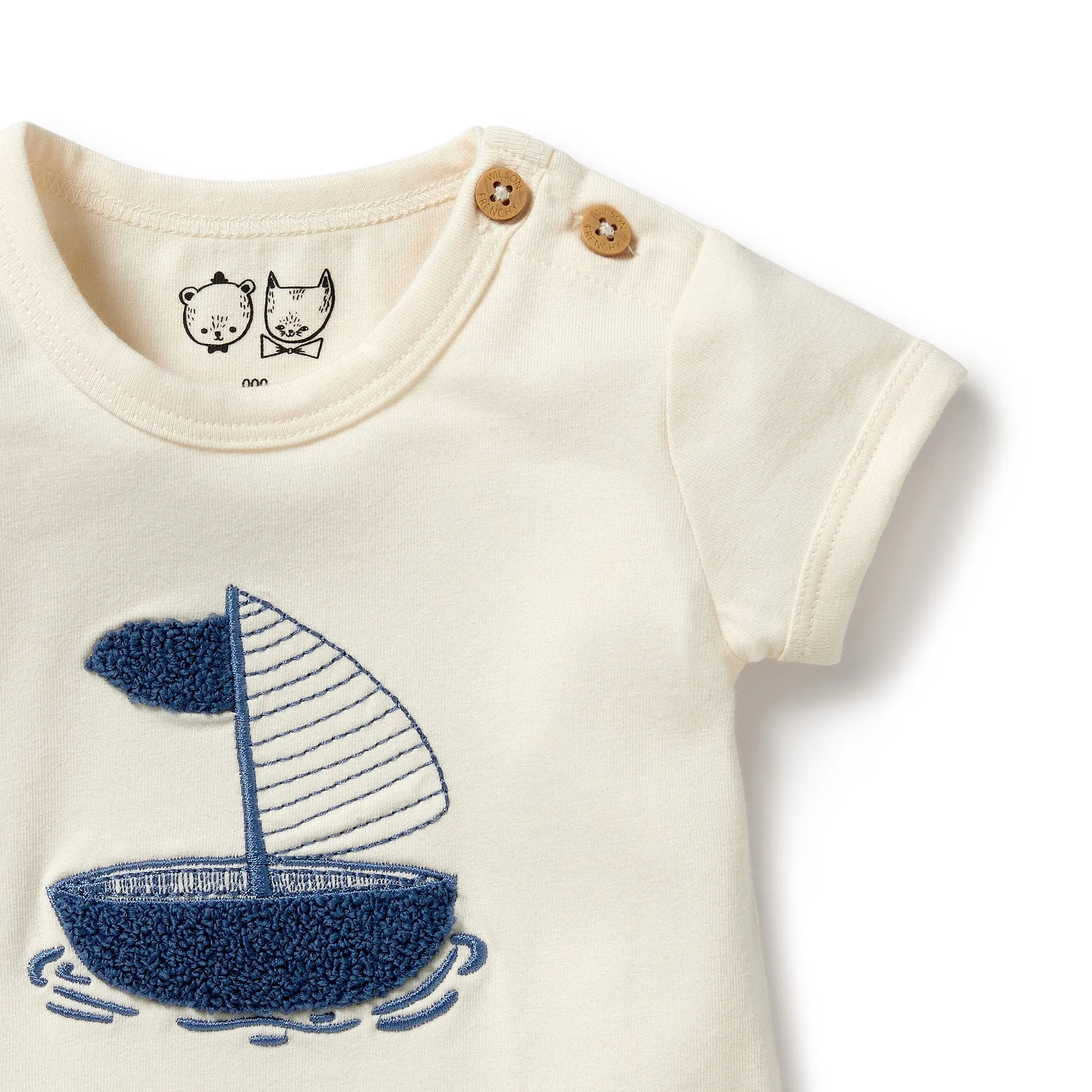 Wilson and Frenchy Organic Bodysuit Nautical