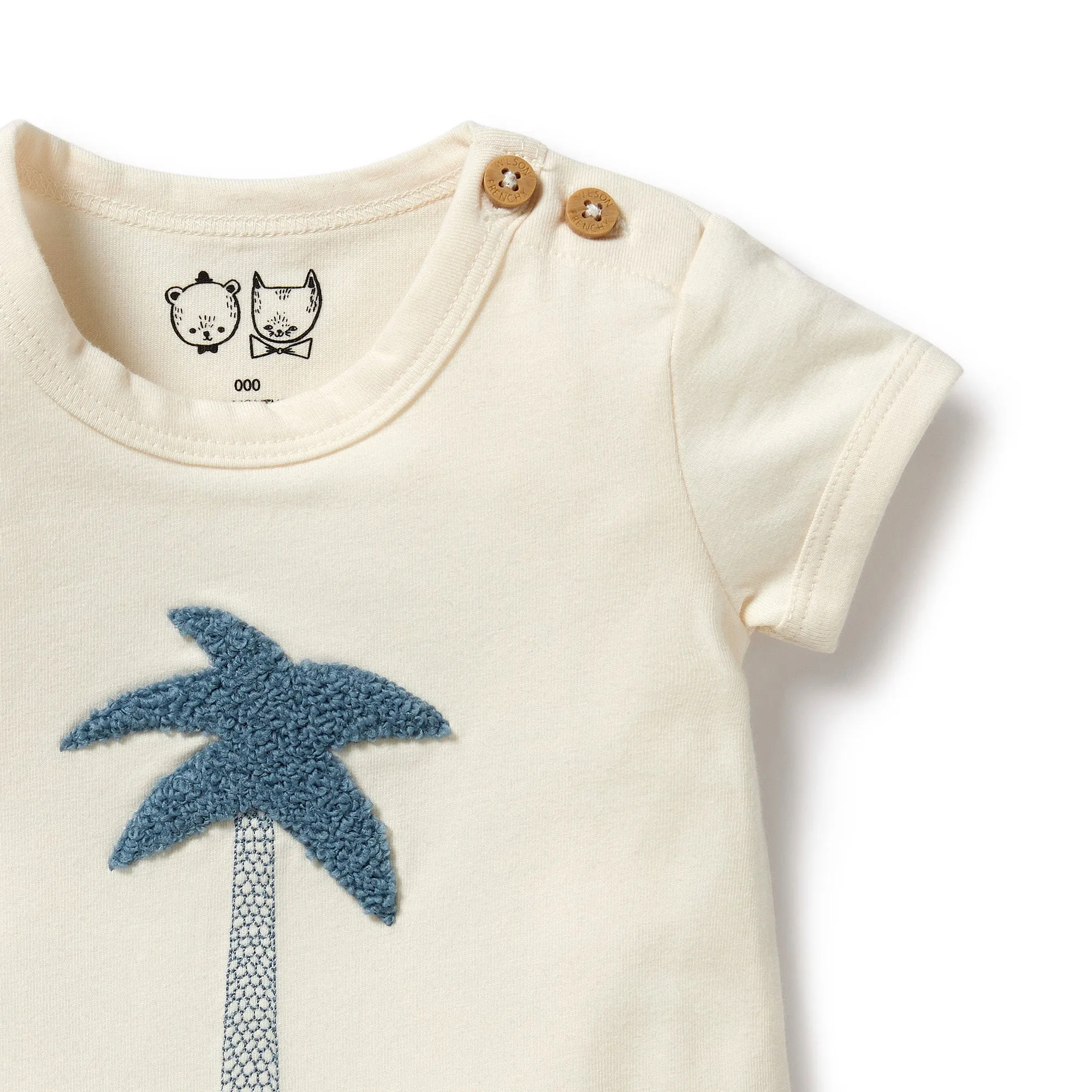 Wilson and Frenchy Organic Bodysuit Palm Days