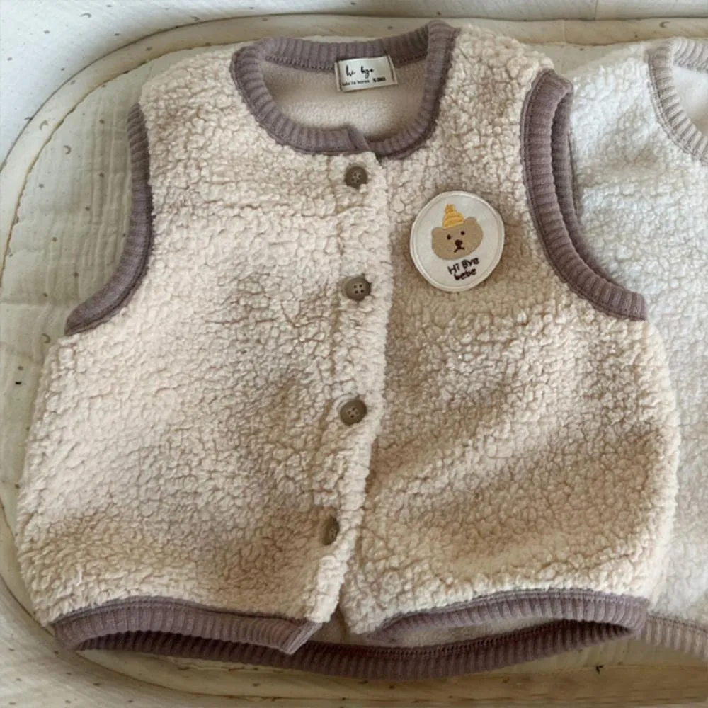 Winter Baby Cute Sherpa Vest Wholesale Baby Clothes Suppliers