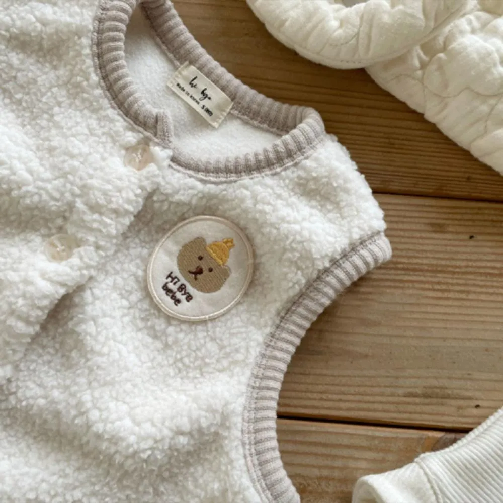 Winter Baby Cute Sherpa Vest Wholesale Baby Clothes Suppliers