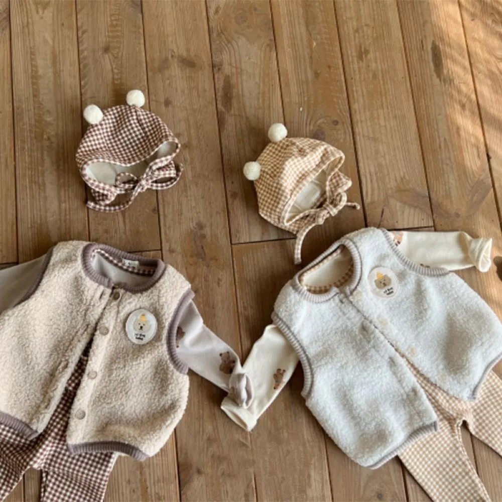 Winter Baby Cute Sherpa Vest Wholesale Baby Clothes Suppliers